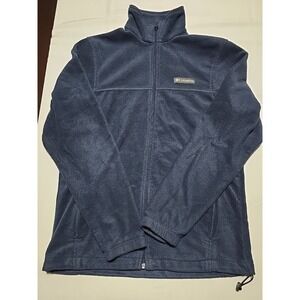 Columbia Mens Sportswear Full Zip Fleece Jacket Long Sleeve Small Blue Outdoor